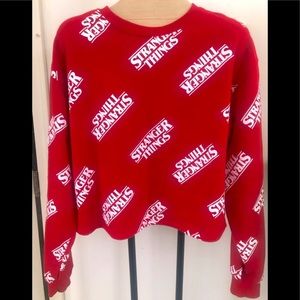 NWOT Stranger Things Red Sweatshirt